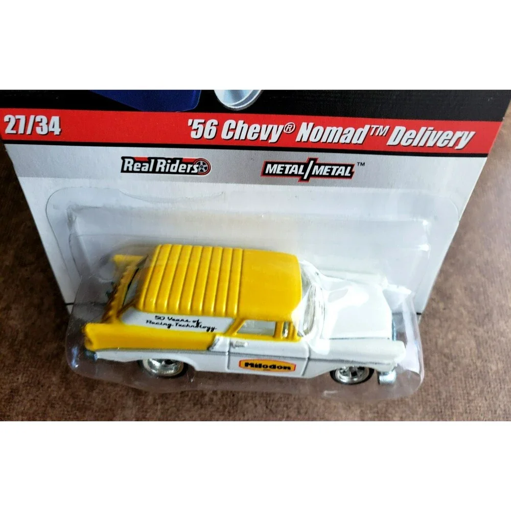 2010 Hot Wheels '56 CHEVY NOMAD DELIVERY Slick Rides 27/34 Pearl White & Yellow